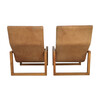 Pair of Danish Oak and Leather Lounge Chairs 40603