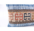 Indonesian Indigo and Turkish Embroidery Antique Textile Pillow 49690