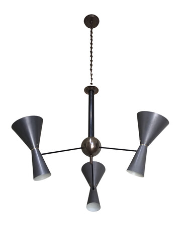 Limited Edition 3-Arm Blackened Metal  Chandelier 43568
